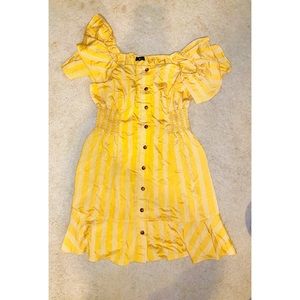 Plus size stripe button up sundress